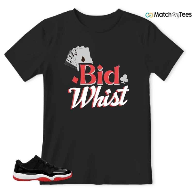 NIKE AIR JORDAN 11 RETRO LOW BRED 2025 SNEAKER Matching Tees t-shirt