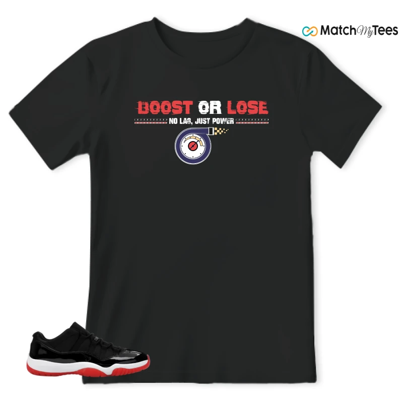 NIKE AIR JORDAN 11 RETRO LOW BRED 2025 SNEAKER Matching Tees t-shirt