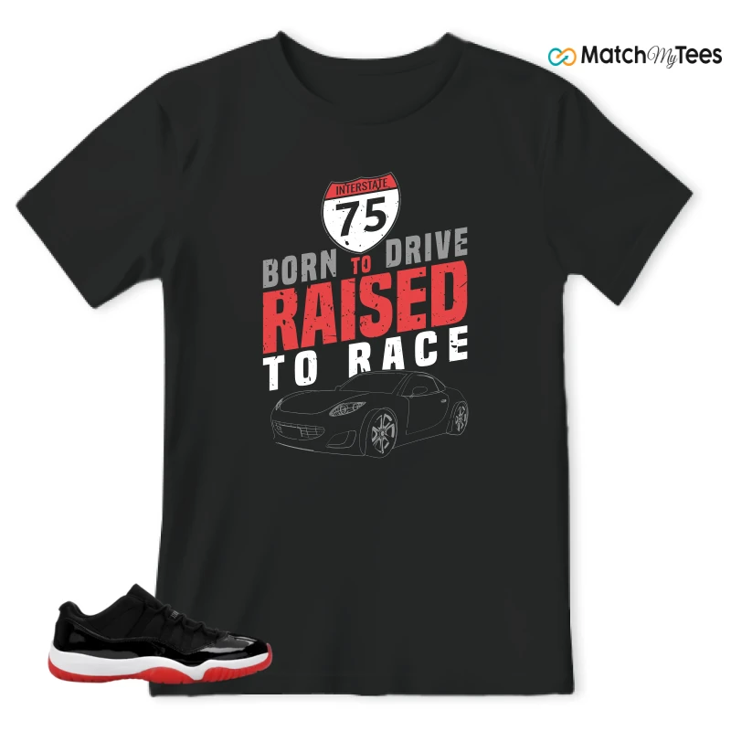 NIKE AIR JORDAN 11 RETRO LOW BRED 2025 SNEAKER Matching Tees t-shirt