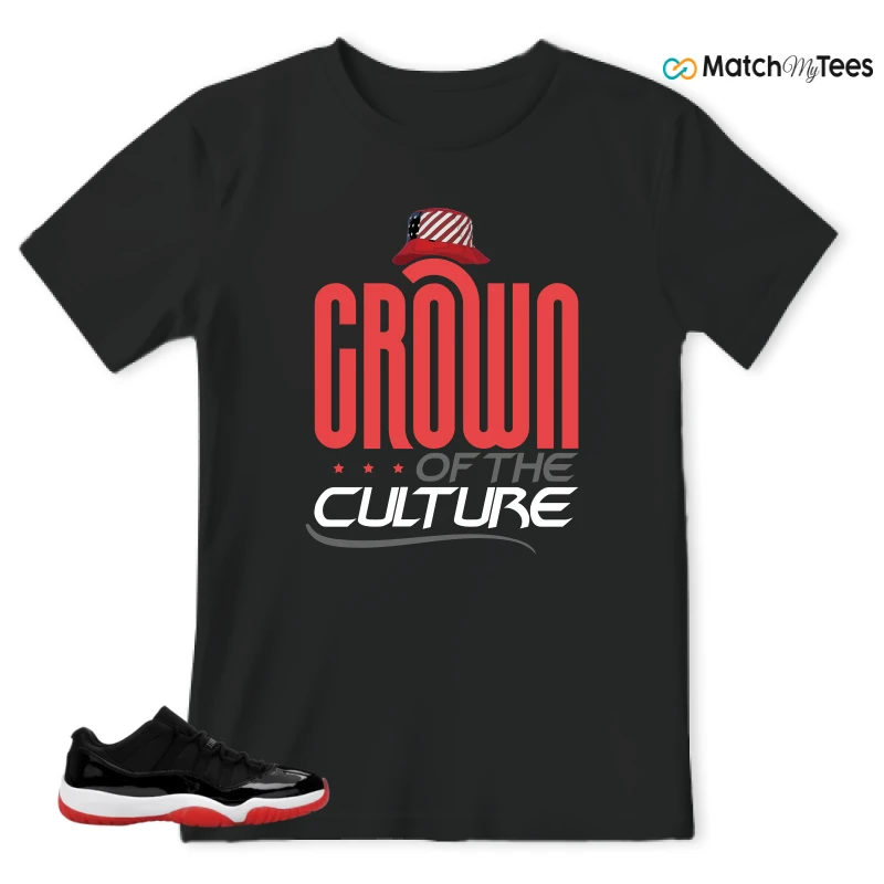 NIKE AIR JORDAN 11 RETRO LOW BRED 2025 SNEAKER Matching Tees t-shirt