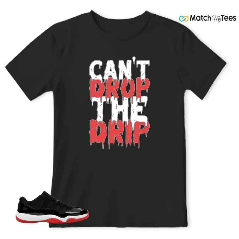 NIKE AIR JORDAN 11 RETRO LOW BRED 2025 SNEAKER Matching Tees t-shirt