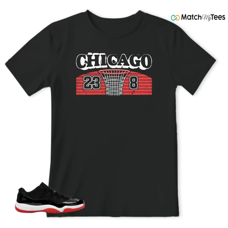 NIKE AIR JORDAN 11 RETRO LOW BRED 2025 SNEAKER Matching Tees t-shirt