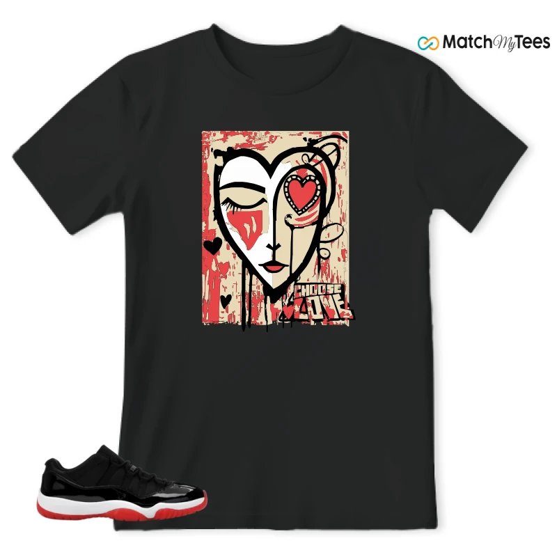 NIKE AIR JORDAN 11 RETRO LOW BRED 2025 SNEAKER Matching Tees t-shirt