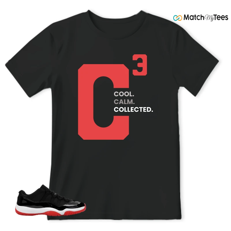 NIKE AIR JORDAN 11 RETRO LOW BRED 2025 SNEAKER Matching Tees t-shirt