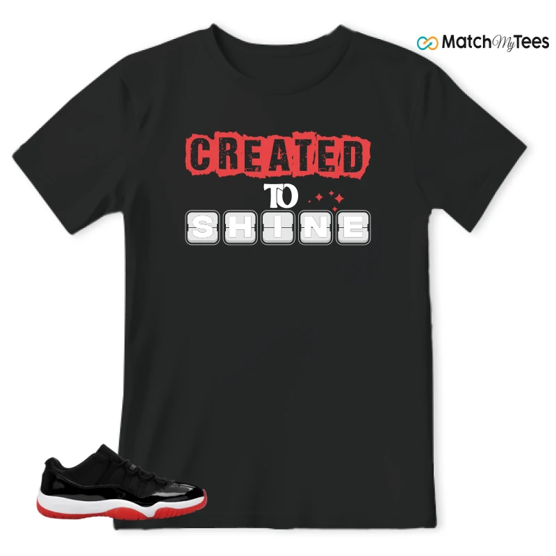 NIKE AIR JORDAN 11 RETRO LOW BRED 2025 SNEAKER Matching Tees t-shirt