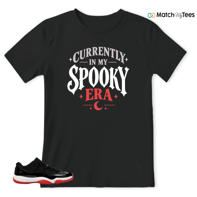 NIKE AIR JORDAN 11 RETRO LOW BRED 2025 SNEAKER Matching Tees t-shirt