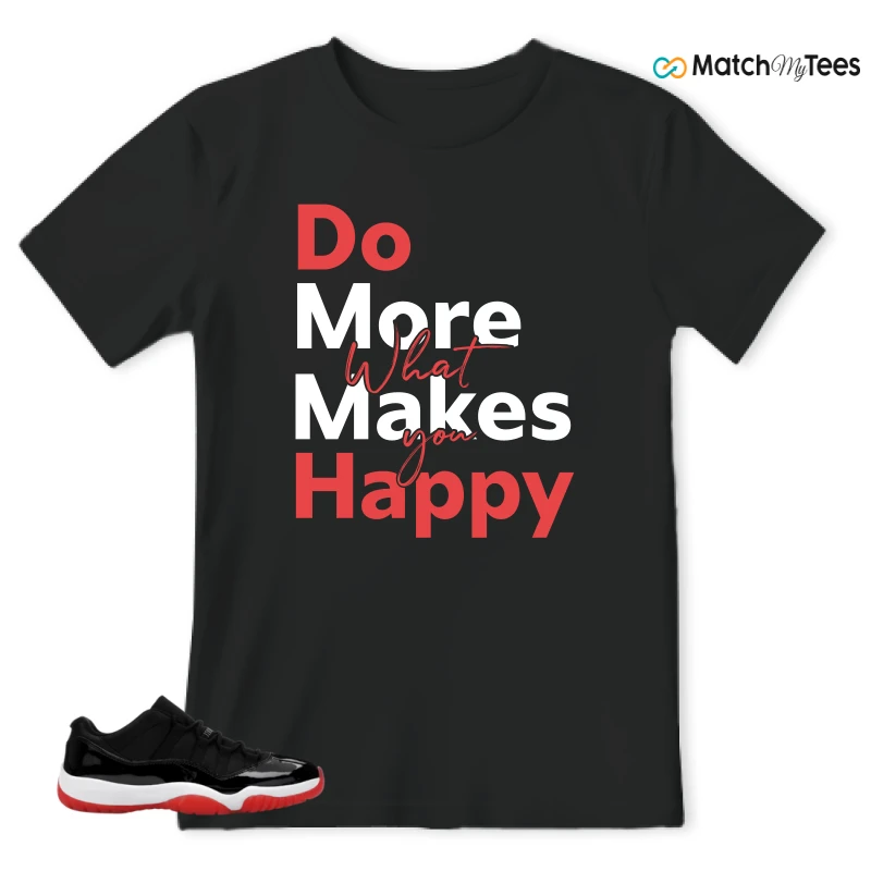 NIKE AIR JORDAN 11 RETRO LOW BRED 2025 SNEAKER Matching Tees t-shirt
