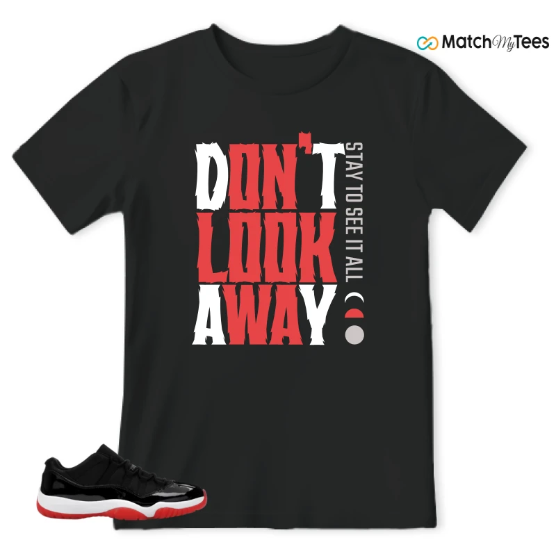 NIKE AIR JORDAN 11 RETRO LOW BRED 2025 SNEAKER Matching Tees t-shirt