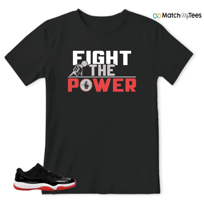 NIKE AIR JORDAN 11 RETRO LOW BRED 2025 SNEAKER Matching Tees t-shirt