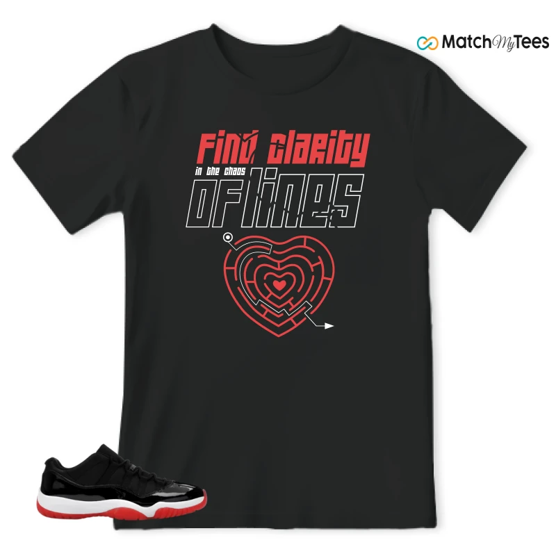 NIKE AIR JORDAN 11 RETRO LOW BRED 2025 SNEAKER Matching Tees t-shirt