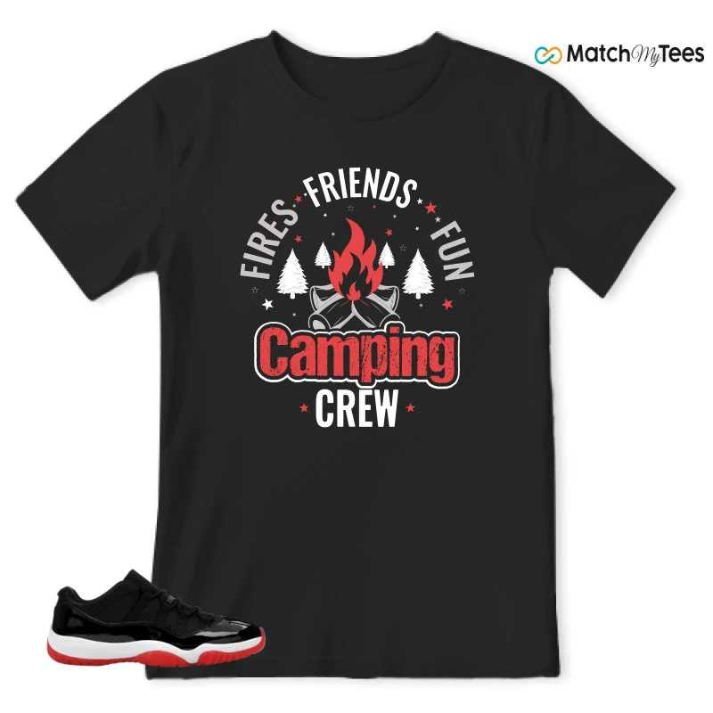 NIKE AIR JORDAN 11 RETRO LOW BRED 2025 SNEAKER Matching Tees t-shirt