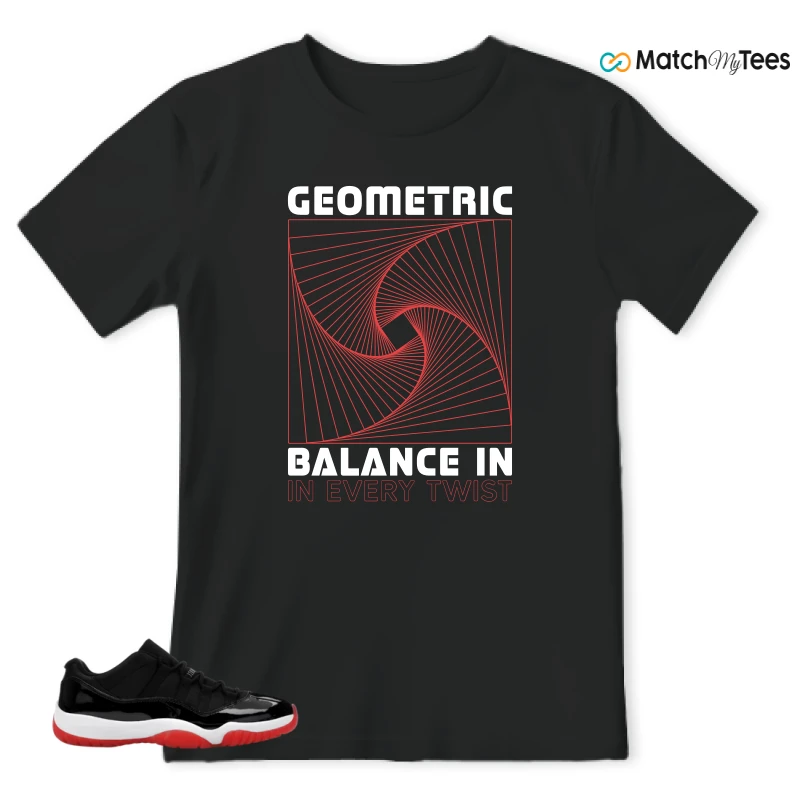 NIKE AIR JORDAN 11 RETRO LOW BRED 2025 SNEAKER Matching Tees t-shirt