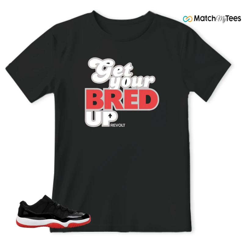 NIKE AIR JORDAN 11 RETRO LOW BRED 2025 SNEAKER Matching Tees t-shirt