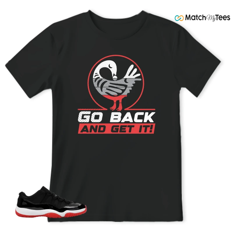 NIKE AIR JORDAN 11 RETRO LOW BRED 2025 SNEAKER Matching Tees t-shirt