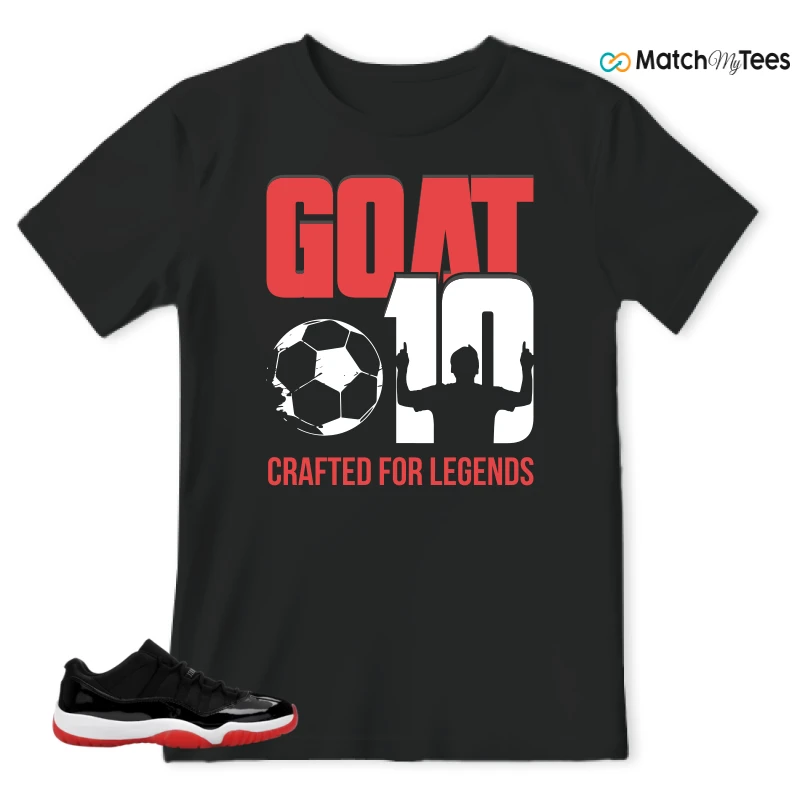 NIKE AIR JORDAN 11 RETRO LOW BRED 2025 SNEAKER Matching Tees t-shirt