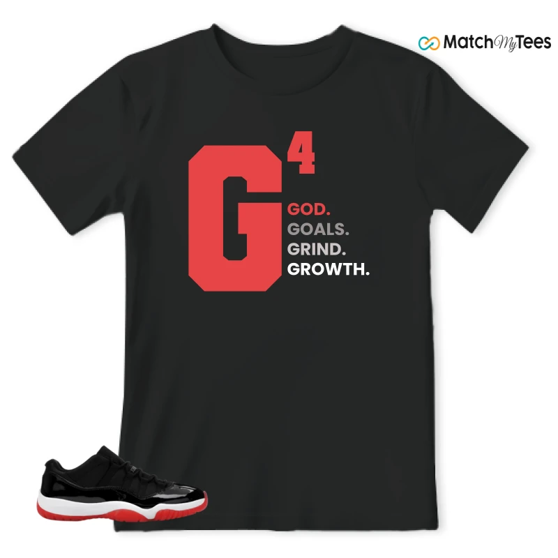 NIKE AIR JORDAN 11 RETRO LOW BRED 2025 SNEAKER Matching Tees t-shirt