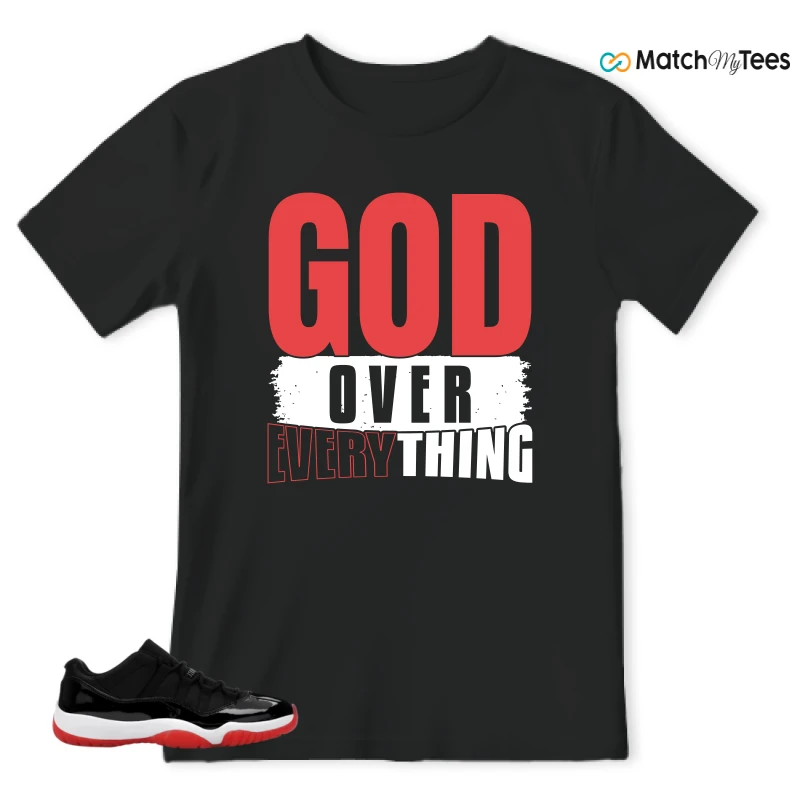 NIKE AIR JORDAN 11 RETRO LOW BRED 2025 SNEAKER Matching Tees t-shirt