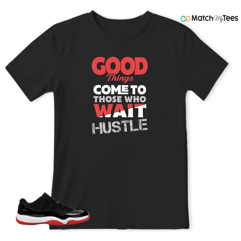 NIKE AIR JORDAN 11 RETRO LOW BRED 2025 SNEAKER Matching Tees t-shirt