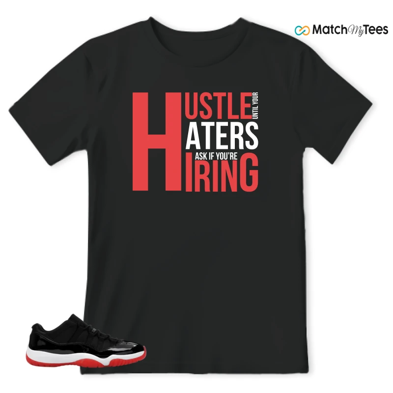 NIKE AIR JORDAN 11 RETRO LOW BRED 2025 SNEAKER Matching Tees t-shirt