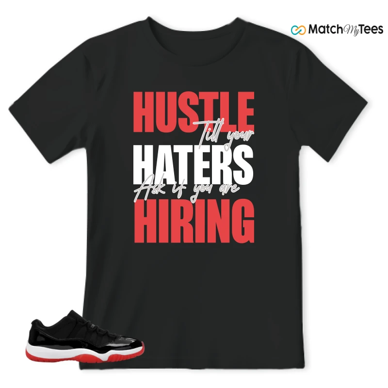 NIKE AIR JORDAN 11 RETRO LOW BRED 2025 SNEAKER Matching Tees t-shirt