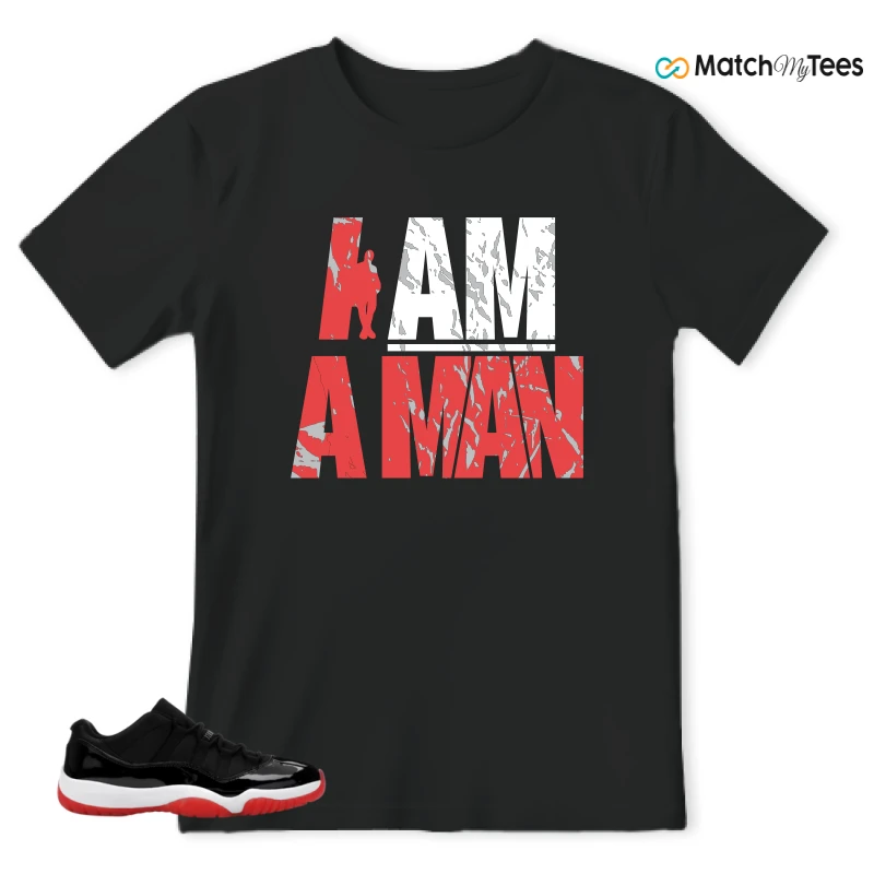 NIKE AIR JORDAN 11 RETRO LOW BRED 2025 SNEAKER Matching Tees t-shirt