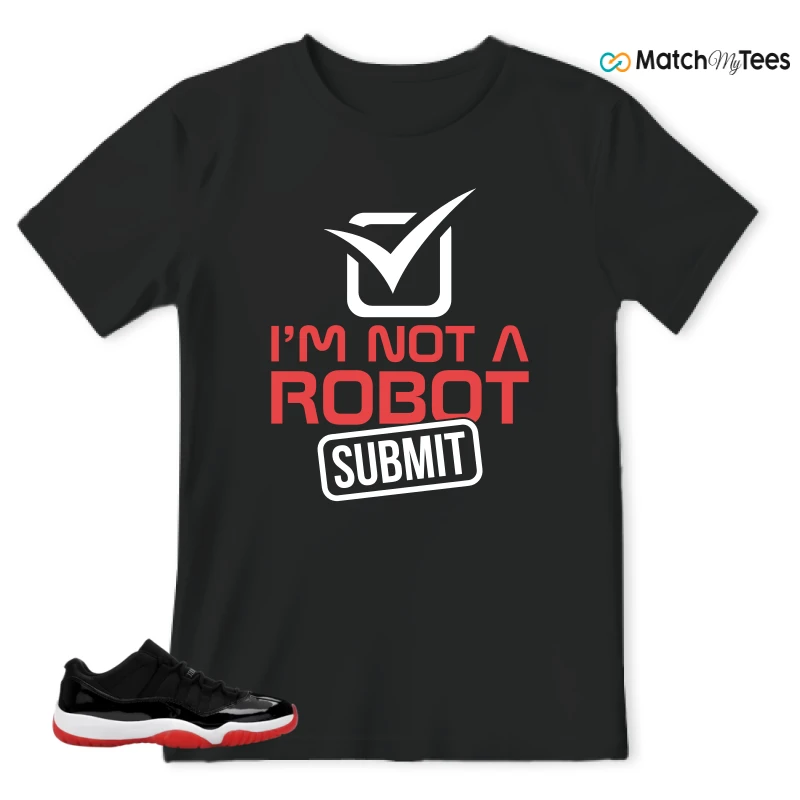 NIKE AIR JORDAN 11 RETRO LOW BRED 2025 SNEAKER Matching Tees t-shirt