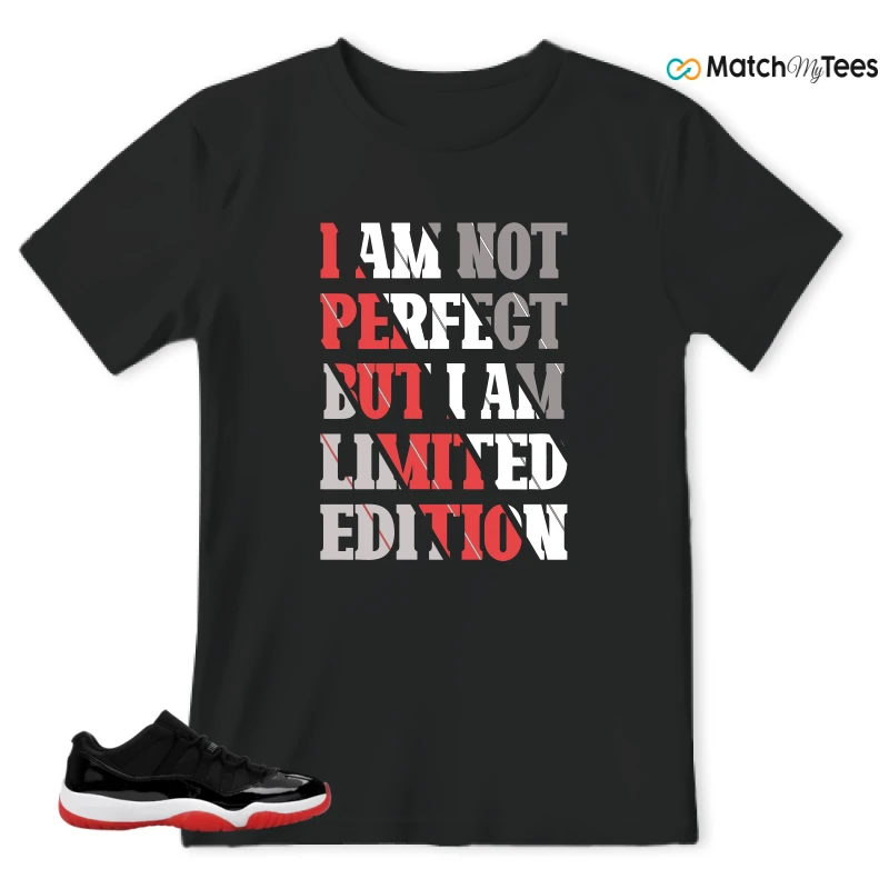 NIKE AIR JORDAN 11 RETRO LOW BRED 2025 SNEAKER Matching Tees t-shirt