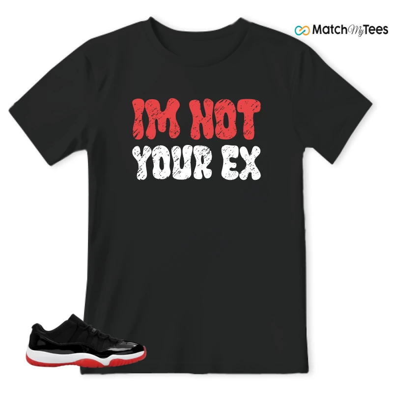 NIKE AIR JORDAN 11 RETRO LOW BRED 2025 SNEAKER Matching Tees t-shirt