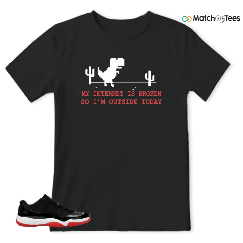 NIKE AIR JORDAN 11 RETRO LOW BRED 2025 SNEAKER Matching Tees t-shirt