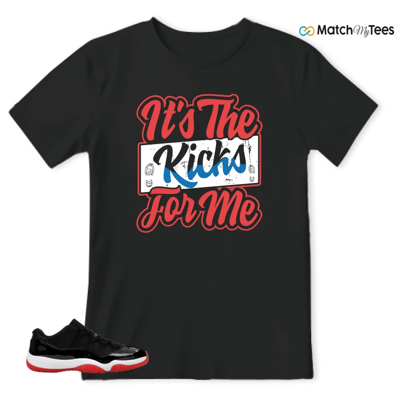 NIKE AIR JORDAN 11 RETRO LOW BRED 2025 SNEAKER Matching Tees t-shirt
