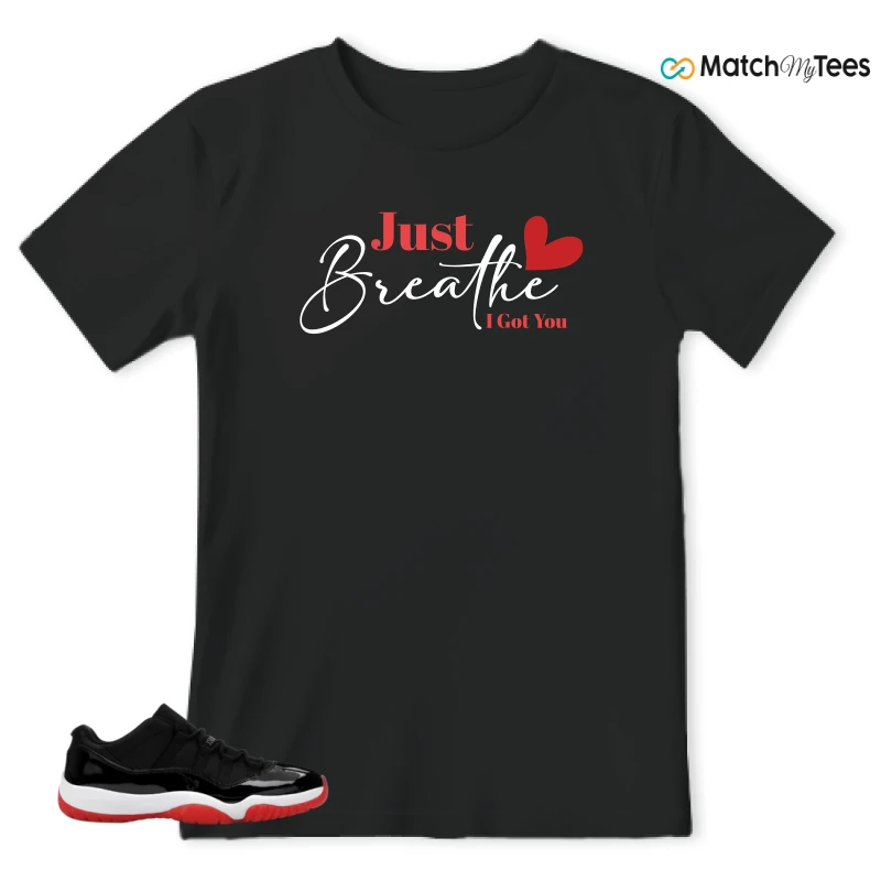NIKE AIR JORDAN 11 RETRO LOW BRED 2025 SNEAKER Matching Tees t-shirt