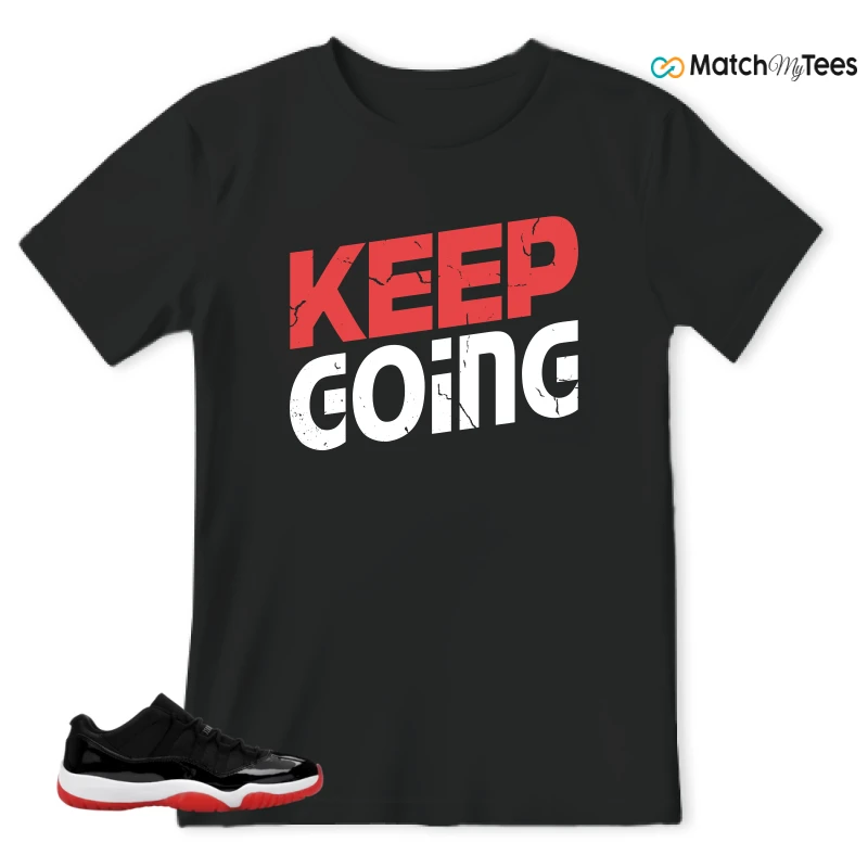 NIKE AIR JORDAN 11 RETRO LOW BRED 2025 SNEAKER Matching Tees t-shirt