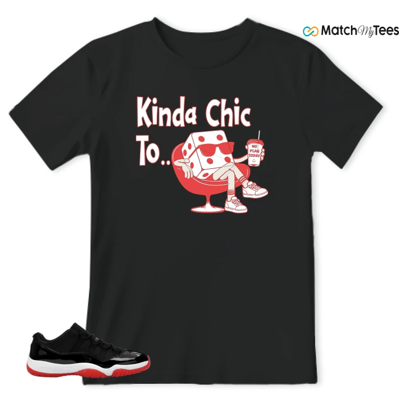 NIKE AIR JORDAN 11 RETRO LOW BRED 2025 SNEAKER Matching Tees t-shirt