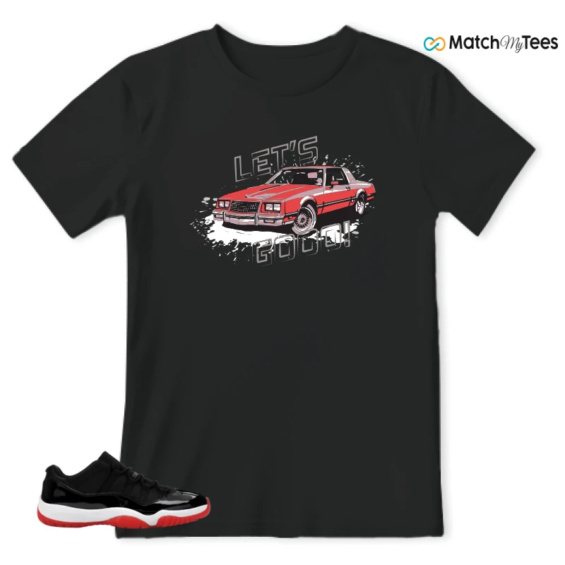NIKE AIR JORDAN 11 RETRO LOW BRED 2025 SNEAKER Matching Tees t-shirt