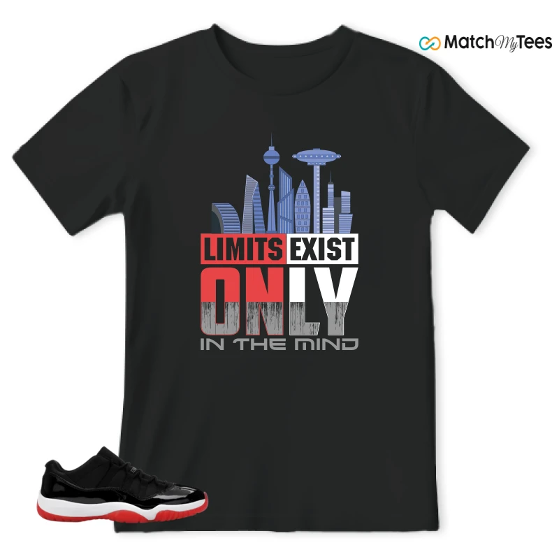 NIKE AIR JORDAN 11 RETRO LOW BRED 2025 SNEAKER Matching Tees t-shirt