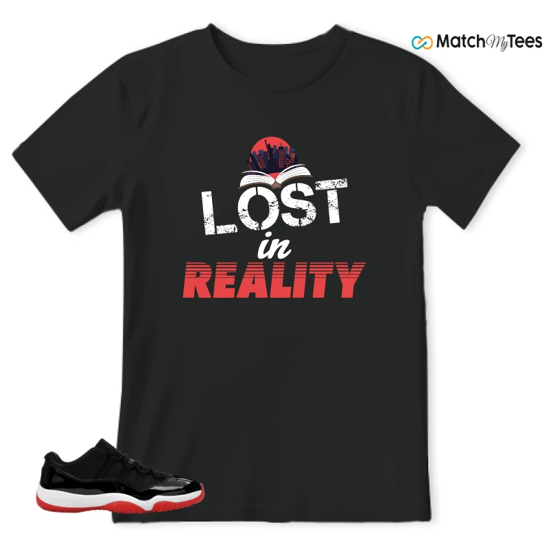 NIKE AIR JORDAN 11 RETRO LOW BRED 2025 SNEAKER Matching Tees t-shirt