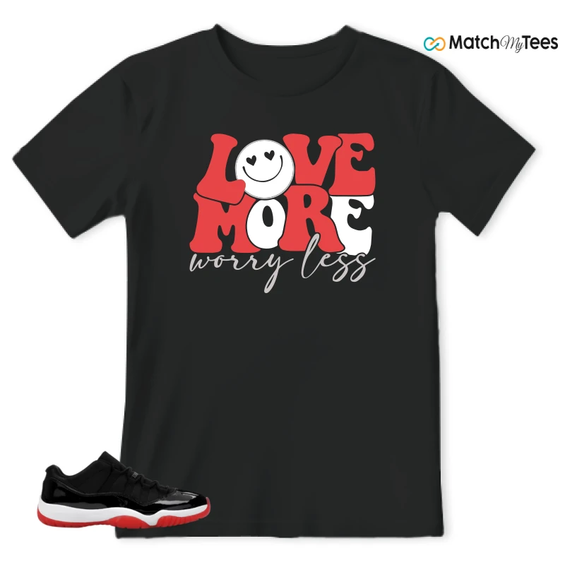 NIKE AIR JORDAN 11 RETRO LOW BRED 2025 SNEAKER Matching Tees t-shirt