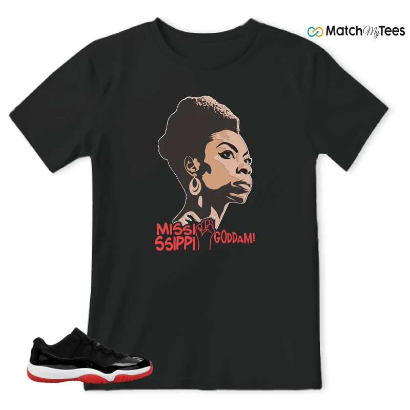 NIKE AIR JORDAN 11 RETRO LOW BRED 2025 SNEAKER Matching Tees t-shirt