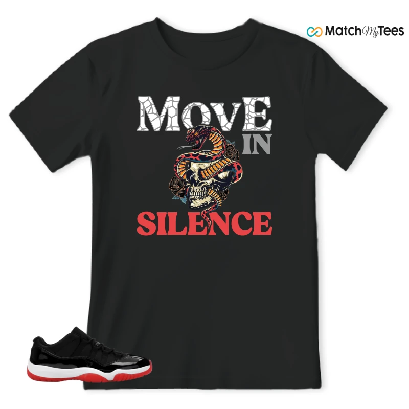 NIKE AIR JORDAN 11 RETRO LOW BRED 2025 SNEAKER Matching Tees t-shirt