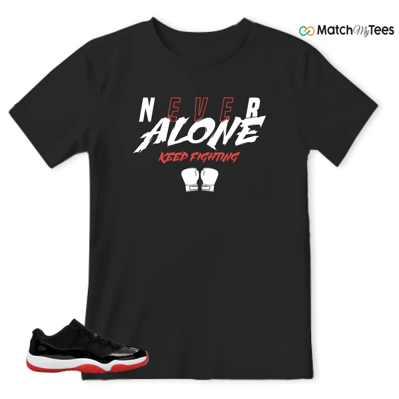 NIKE AIR JORDAN 11 RETRO LOW BRED 2025 SNEAKER Matching Tees t-shirt