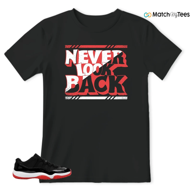 NIKE AIR JORDAN 11 RETRO LOW BRED 2025 SNEAKER Matching Tees t-shirt