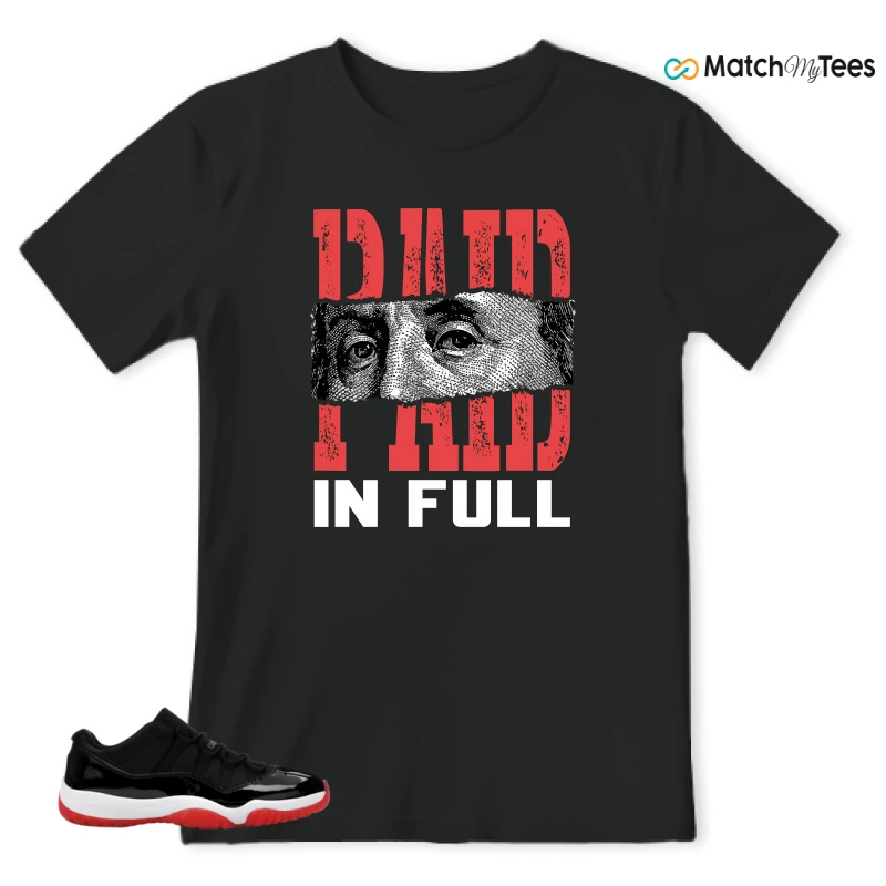 NIKE AIR JORDAN 11 RETRO LOW BRED 2025 SNEAKER Matching Tees t-shirt