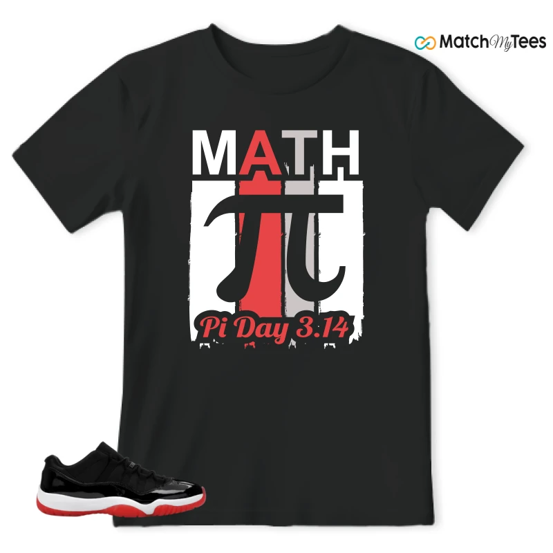 NIKE AIR JORDAN 11 RETRO LOW BRED 2025 SNEAKER Matching Tees t-shirt
