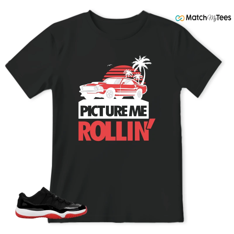 NIKE AIR JORDAN 11 RETRO LOW BRED 2025 SNEAKER Matching Tees t-shirt