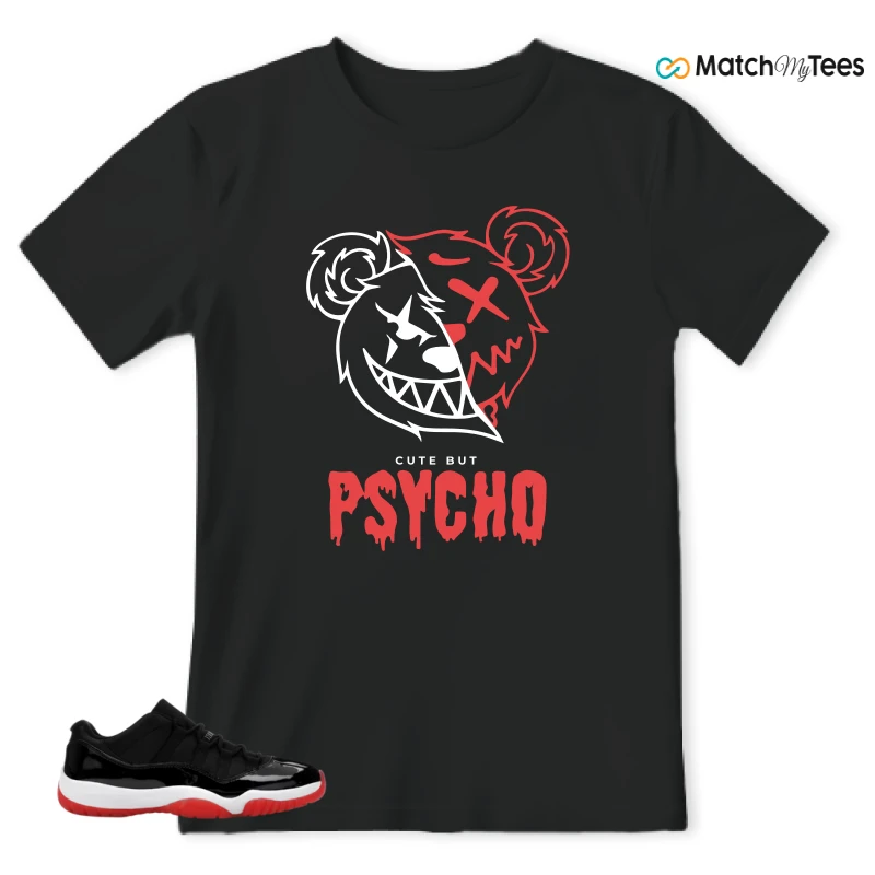 NIKE AIR JORDAN 11 RETRO LOW BRED 2025 SNEAKER Matching Tees t-shirt