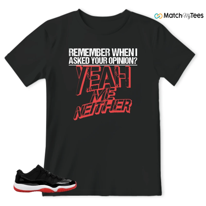 NIKE AIR JORDAN 11 RETRO LOW BRED 2025 SNEAKER Matching Tees t-shirt