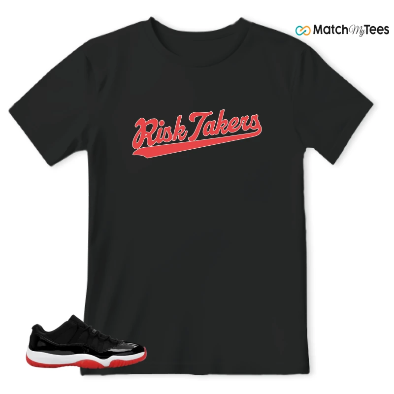 NIKE AIR JORDAN 11 RETRO LOW BRED 2025 SNEAKER Matching Tees t-shirt
