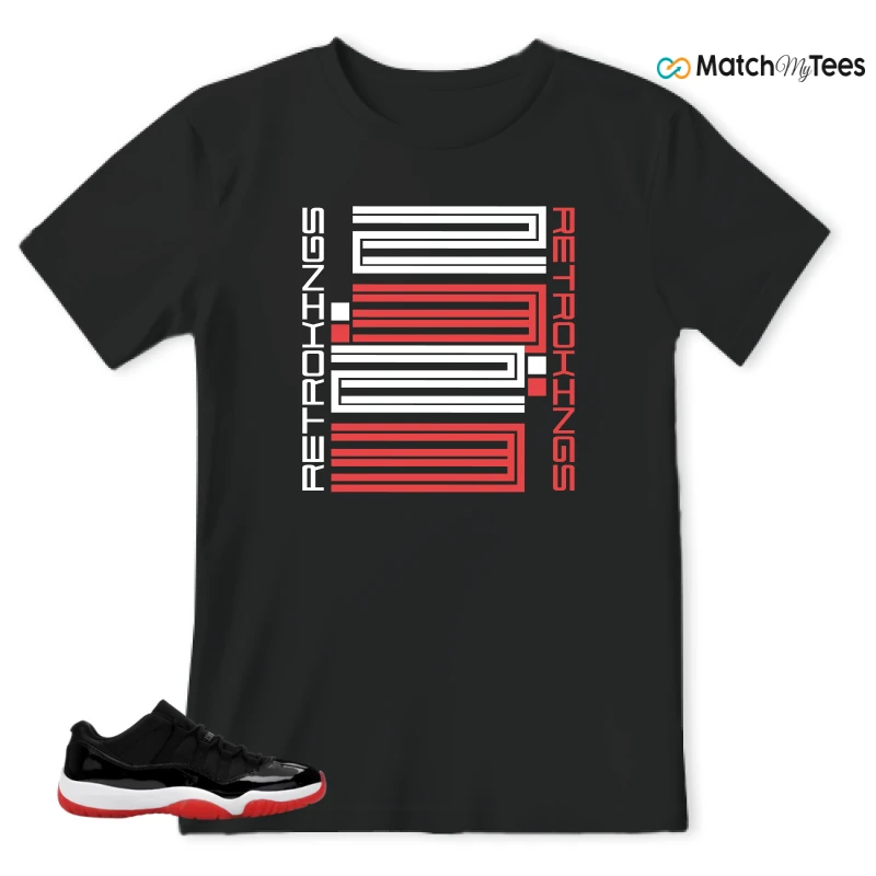 NIKE AIR JORDAN 11 RETRO LOW BRED 2025 SNEAKER Matching Tees t-shirt