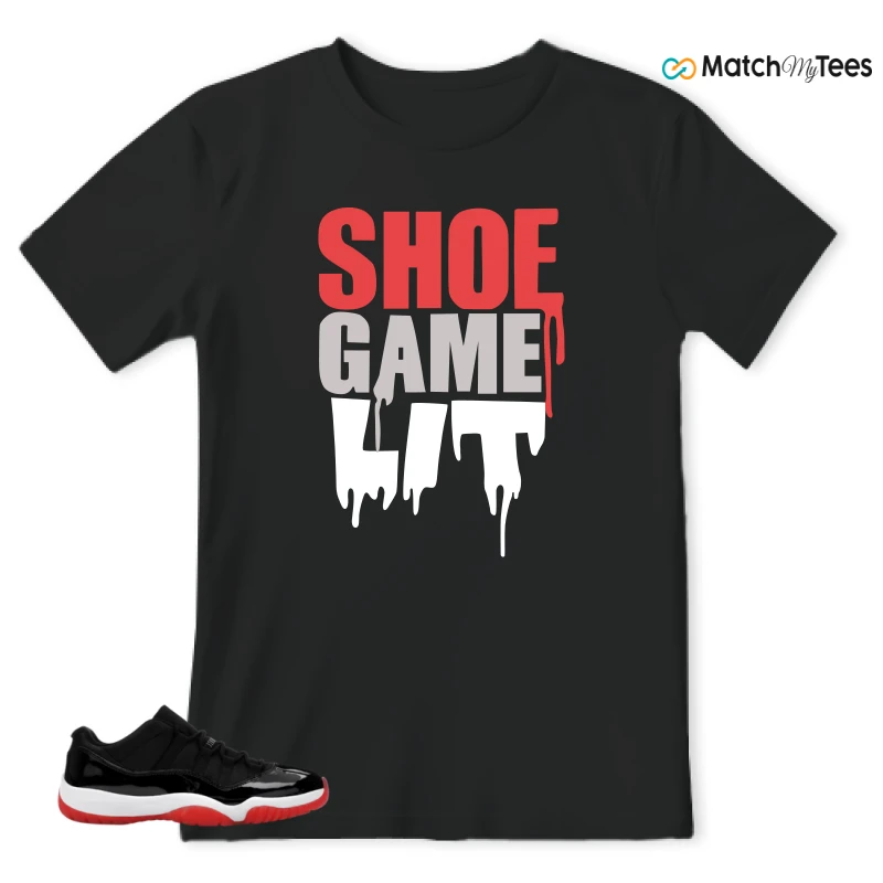 Shoe Game Lit Black matching T-shirt T-shirt
