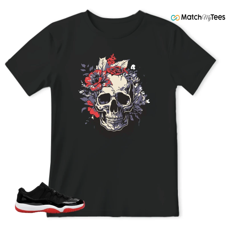 NIKE AIR JORDAN 11 RETRO LOW BRED 2025 SNEAKER Matching Tees t-shirt